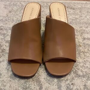 Adrienne Tan Leather Heels